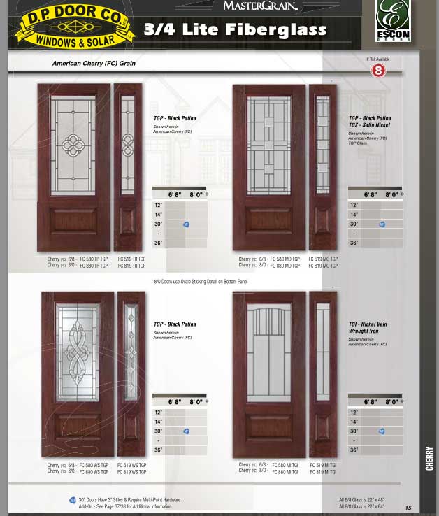 8' fiberglass doors