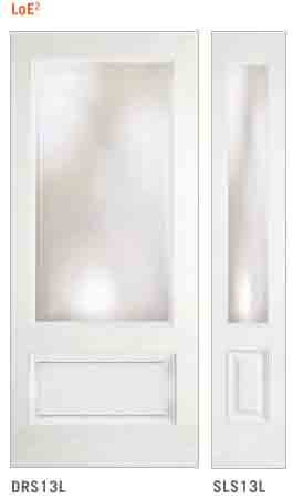 fiberglass  door 3/4 glass drs13l