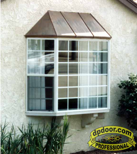 milgard bay window with copper roof