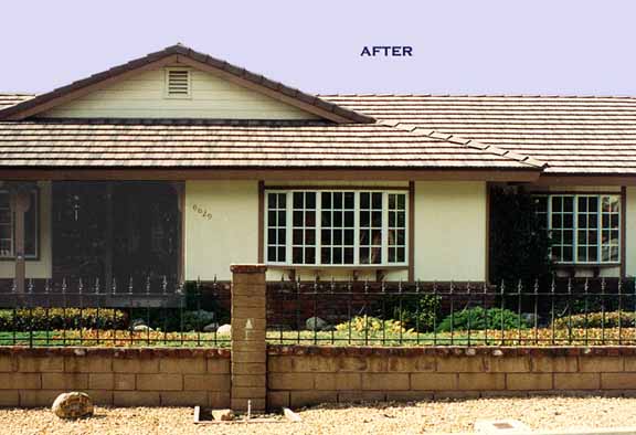 milgard vinyl bow windows with sculptured grids installed in house
