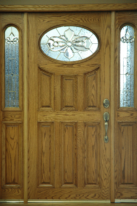 dp door showroom display of front entry door landscape oval oak