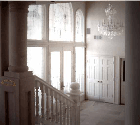 diamond bar double entry doors with transom and sidelites